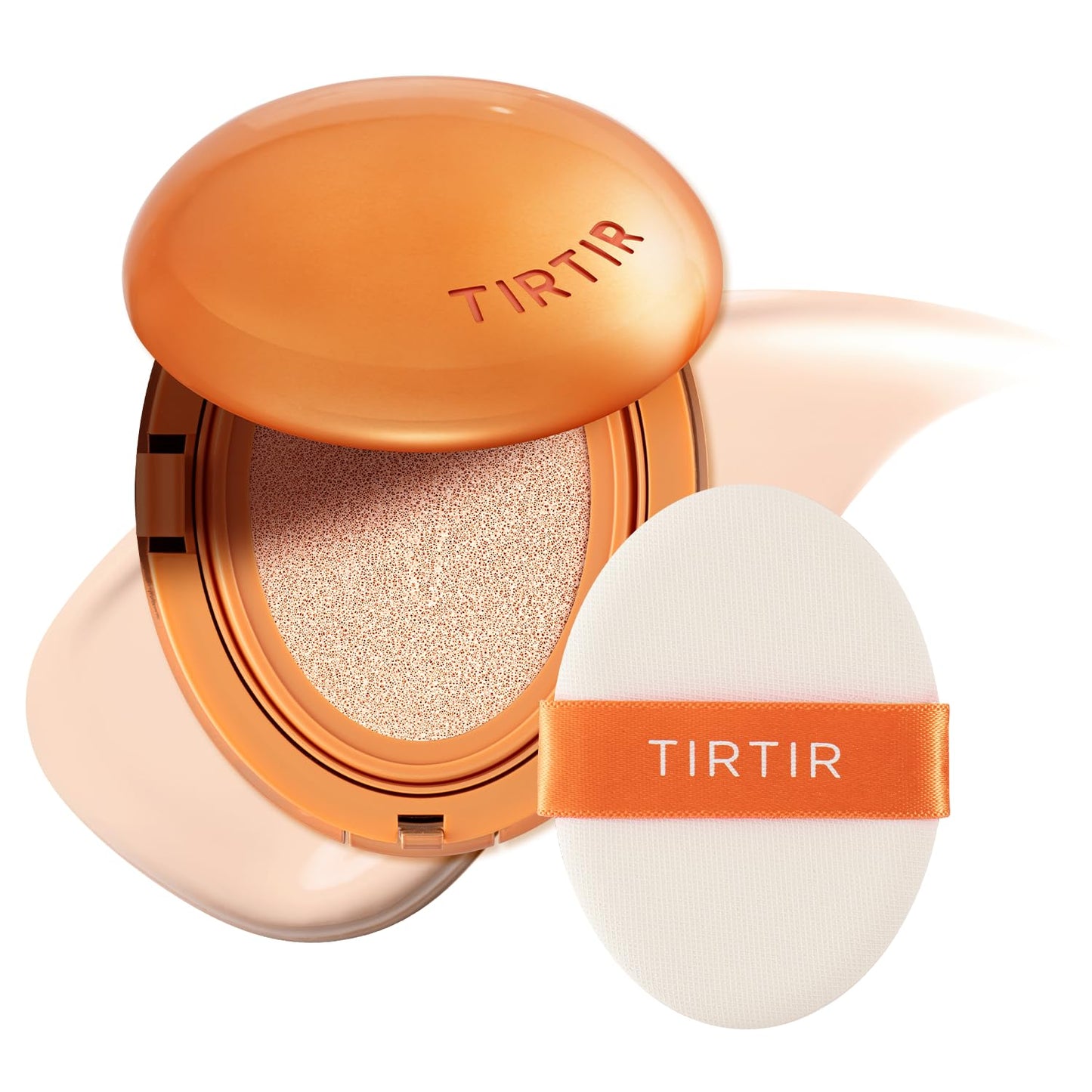 [*Mini Size*] TIRTIR Mask Fit Ai Filter Cushion Foundation | AI-Like Semi-Matte Finish - Up to 72-Hour Medium to Full Coverage Korean BB Cushion Make up Beauty, #15C Fair Porcelain, 0.15 Fl Oz