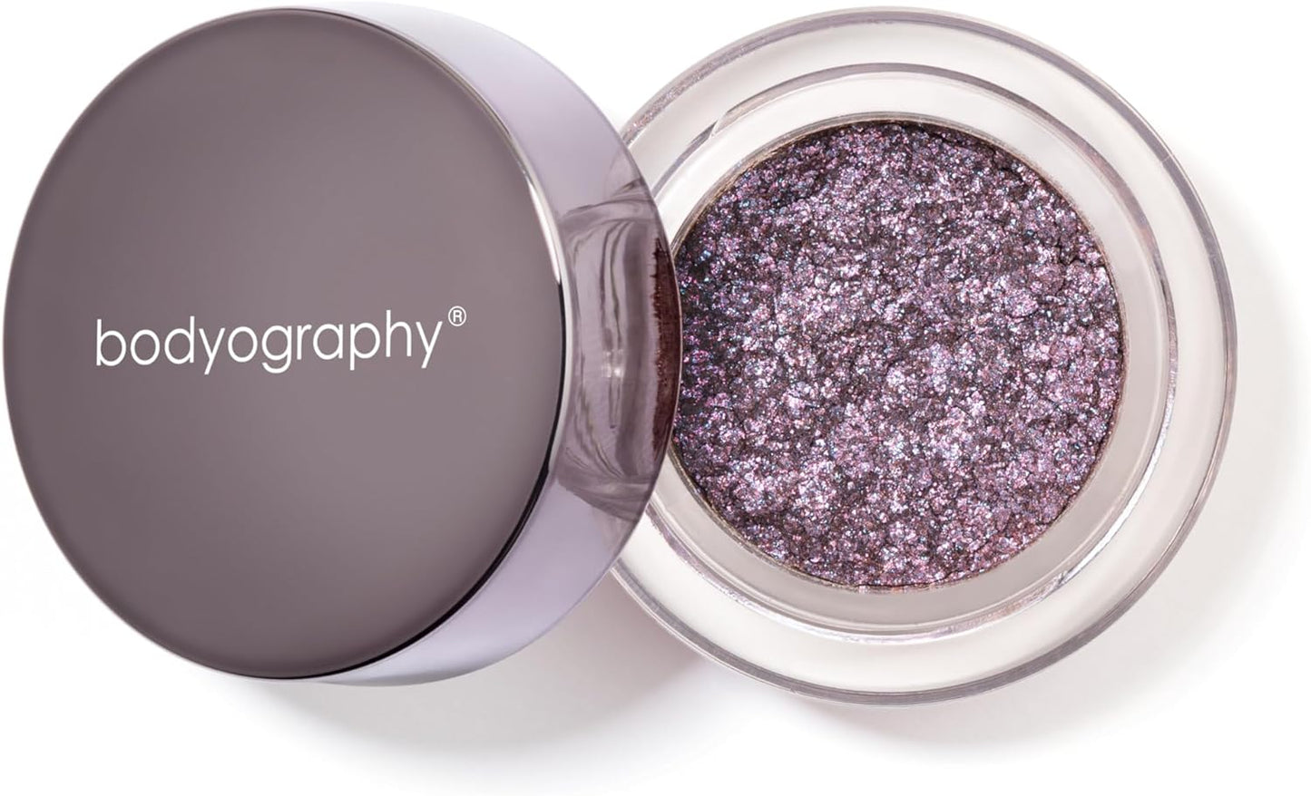 Bodyography Glitter Pigment Eye Shadow | Long Wear Shimmer Eyeshadow | Vegan, Talc & Paraben Free | Cream Powder Formula | Hue (Duo Chrome Purple) 1.5 g