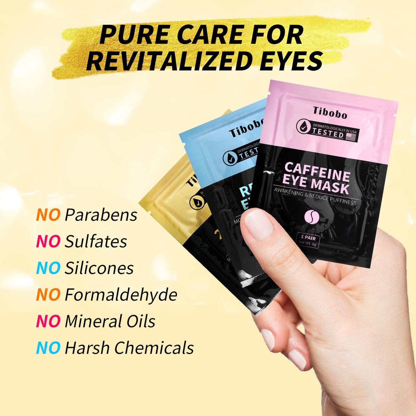 Under Eye Patches(36 Pairs), 24K Gold, Caffeine, Retinol Eye Masks for Puffy Eyes, Wrinkles, Dark Circles, Undereye Bags Treatment - Restoring & Awakening & Moisturizer Skin care Gift for Women