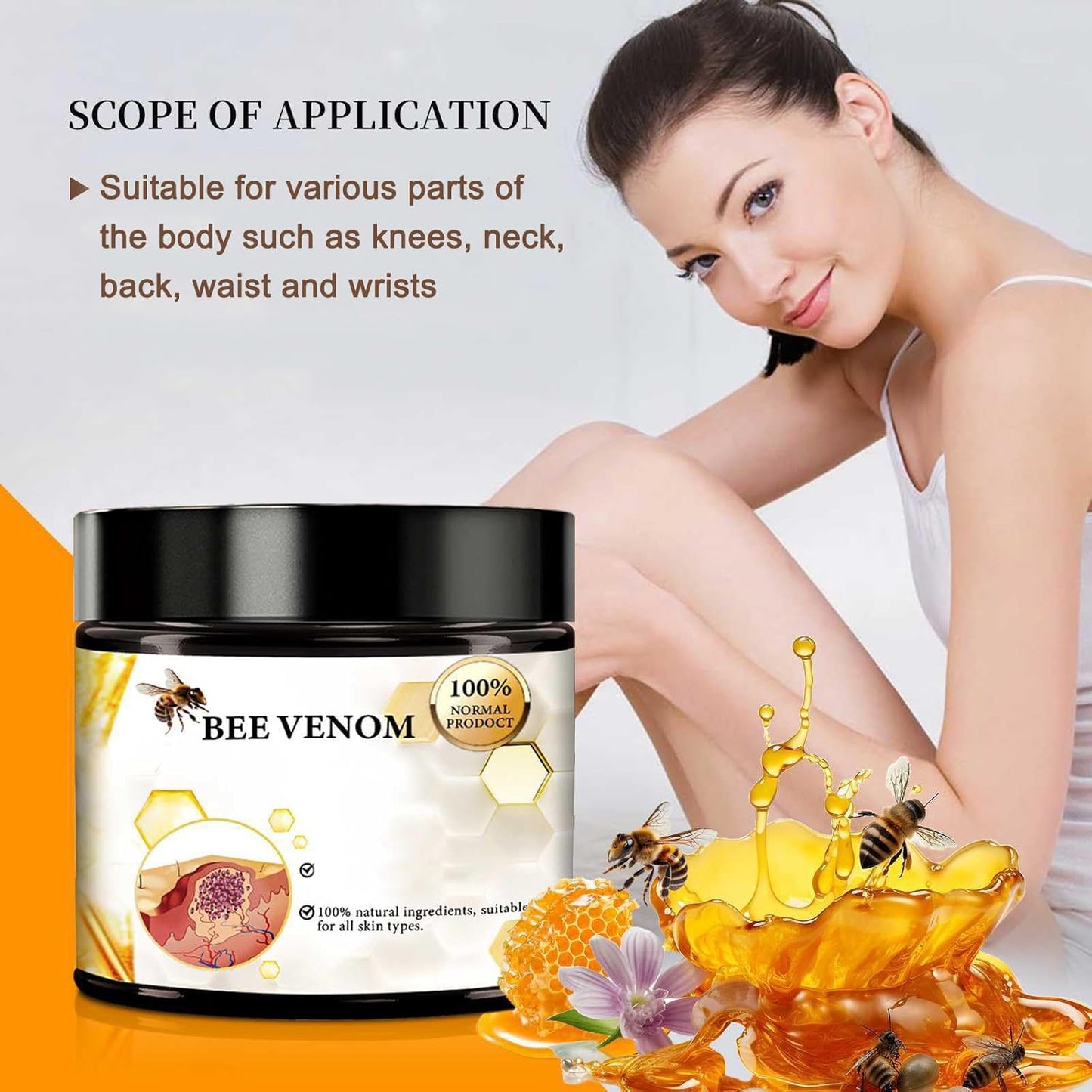 2Pcs Bee Venom Cream, New Professional Bee Venom Repair Cream, Bee Venom Cream for All Parts of The Body