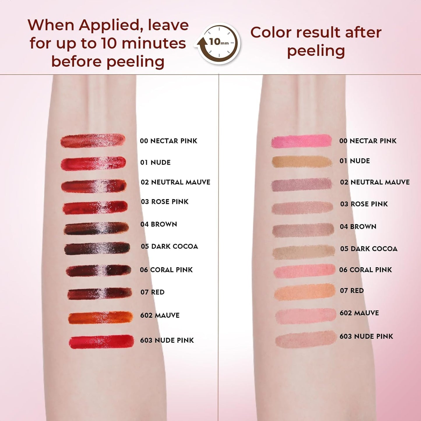 Lip Liner Stain Peel Off with Tweezer, Long Lasting Matte Lip Tattoo, Highly Pigmented Color Lip Makeup, Waterproof, Transfer-proof Lipstain for Women, for All Skin Types 05