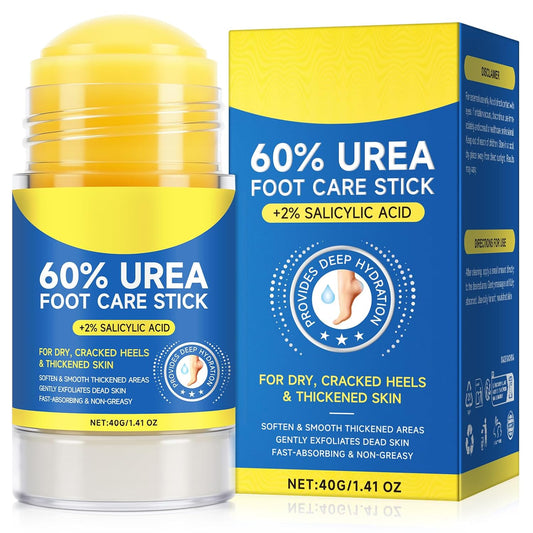 Urea Cream 60% Hydrating Foot Care Stick, 1.41 Fl Oz Foot Cream Moisturizer for Dry Cracked Feet & Hands, Feet Lotion Fast Repairs Rough Heels, Callus Remover