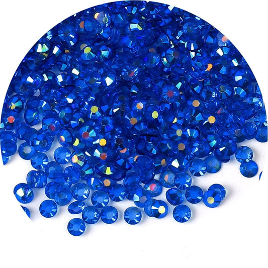 4500 Pcs SS6 2mm AB Flatback Rhinestones for Nails Art Crafts Transparent Glitter Round Gems Crystals DIY Clothes Shoes(Clear Sapphire AB)