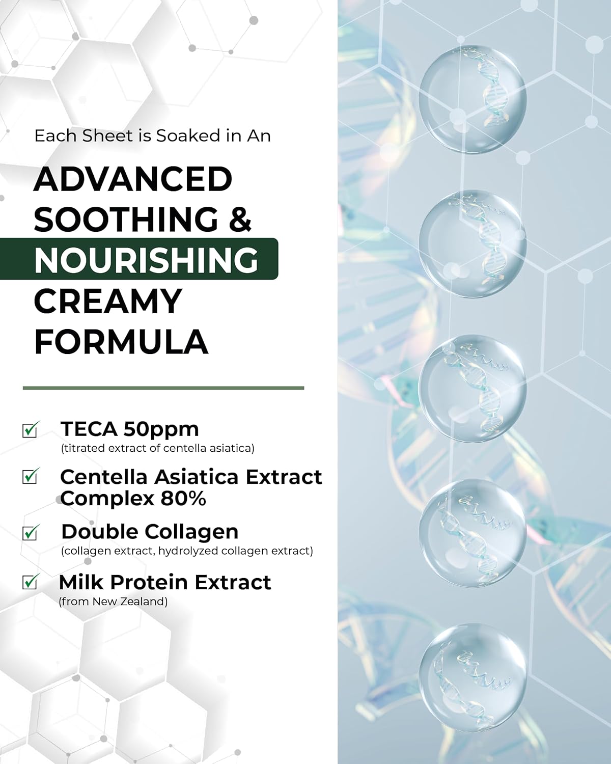 CENTELLIAN 24 Madeca Mask (Extra Moisturizing, 4pc) - Face Sheet Mask, Ultra Hydrating & Soothing for Dry, Sensitive Skin. Korean Skin Care by Dongkook. Centella Asiatica, TECA, EGF