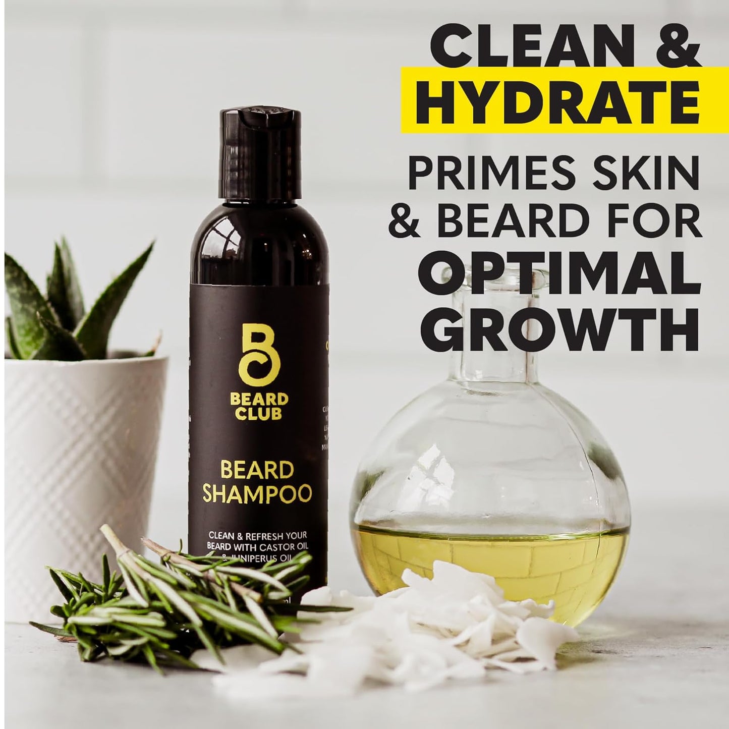 The Beard Club Beard Care Kit & Mens Grooming Kit - Essentials for a Healthier Looking, Stylish Facial Hair - Straight Edge Razor, Shampoo, Cedar Balm & Oil, and Boar Bristle Brush