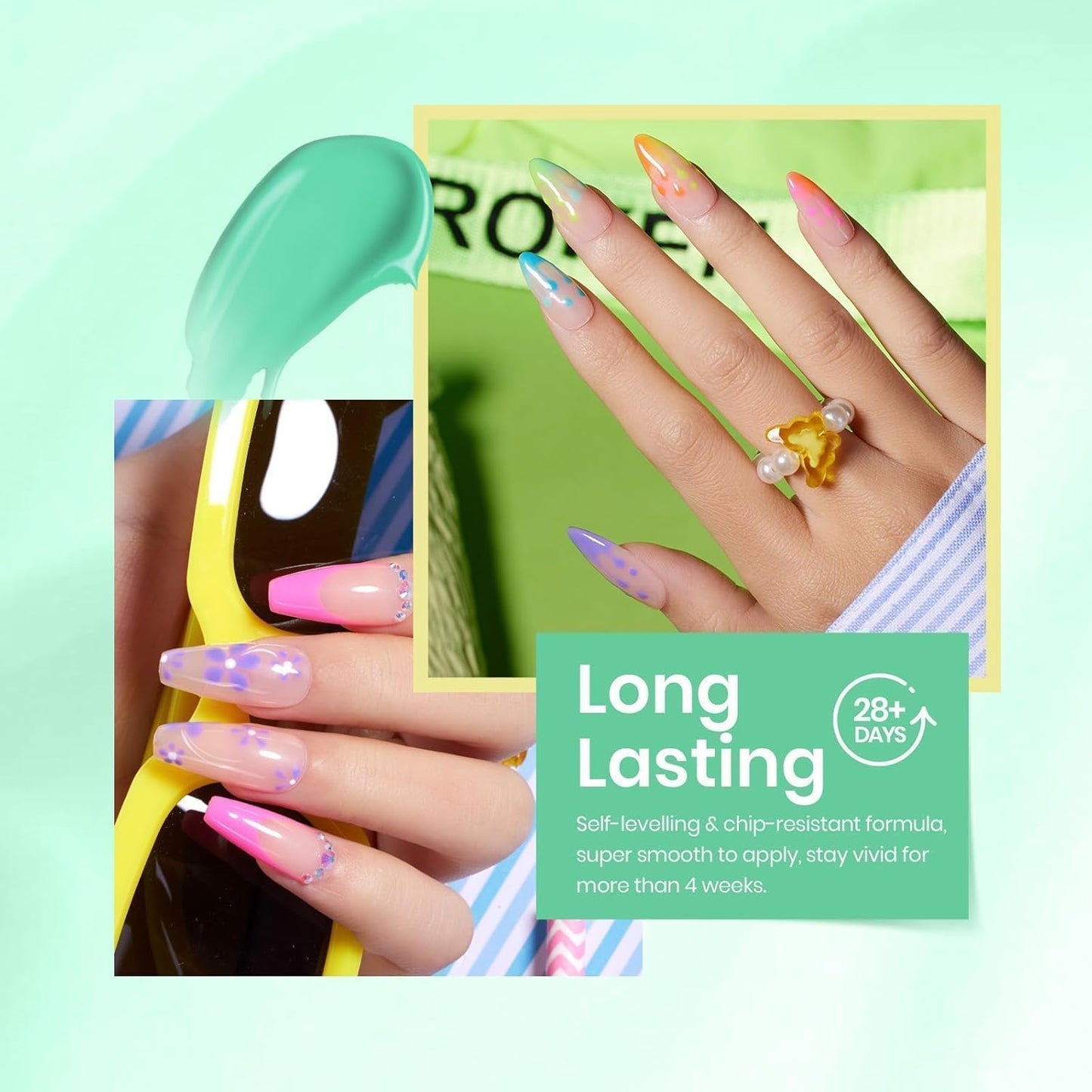 beetles Gel Polish 6 Colors Purple Blue Gel Nail Polish Red Green Gel Polish Set Manicure Nail Art DIY Home Gifts for Women Girls Halloween Nails