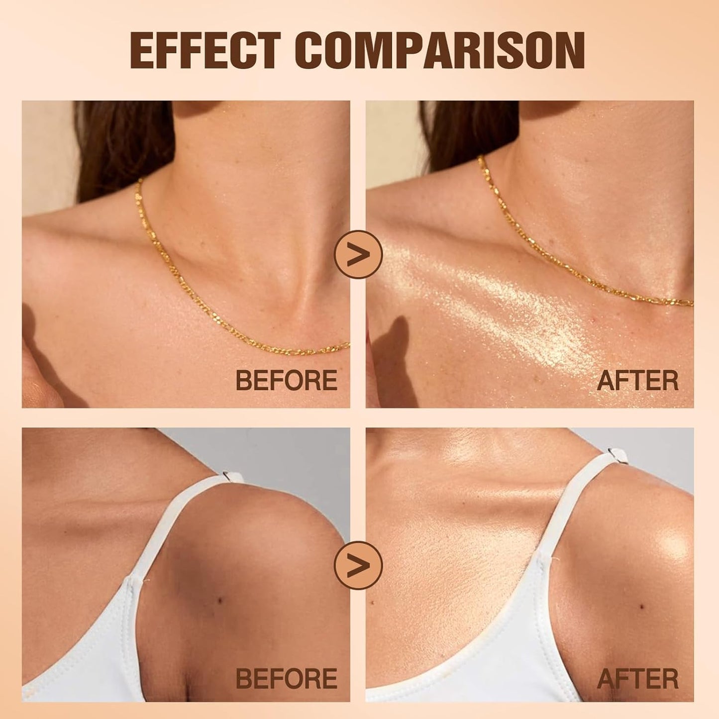 Body Glow Oil, SPF30 Moisturizing Body Oil Shimmer Gold Mica Sunscreen,Coconut Glitter Body Oils for Women Nourishes Dry Skin, Lightweight, Moisturizer and Water Resistant 3.38 fl oz