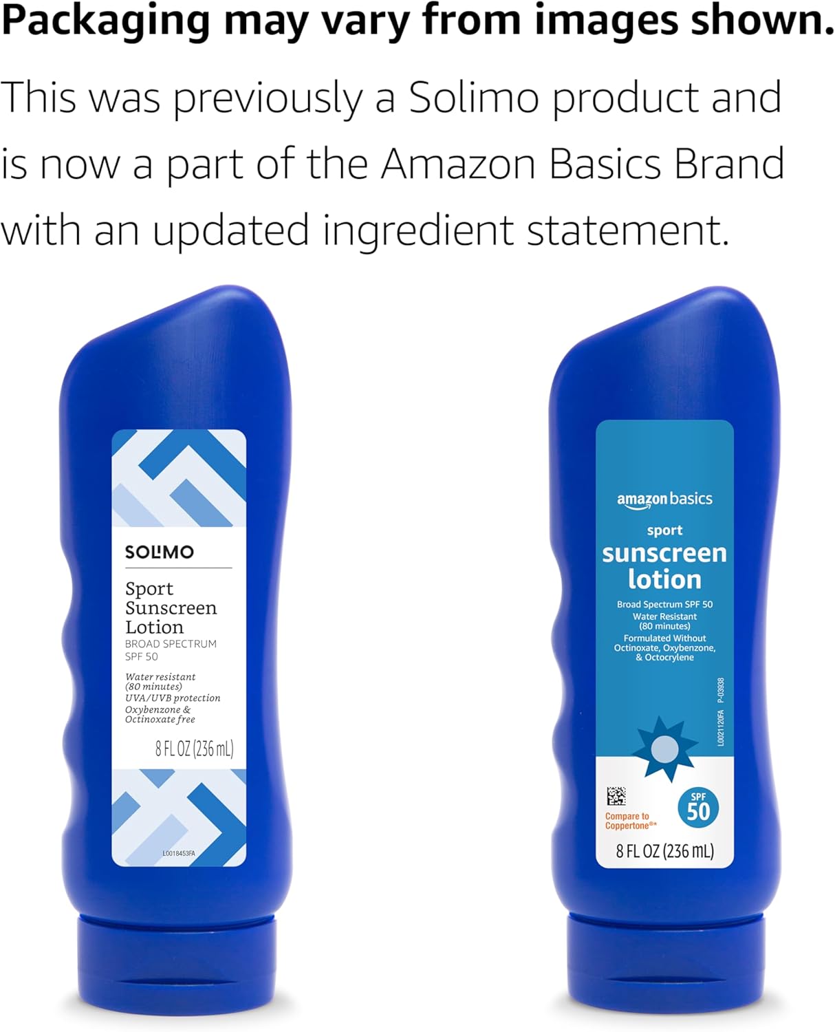 Solimo Sunscreen Lotion, No Octinoxate/Oxybenzone, Unscented, 8 fl oz, 6-Pack