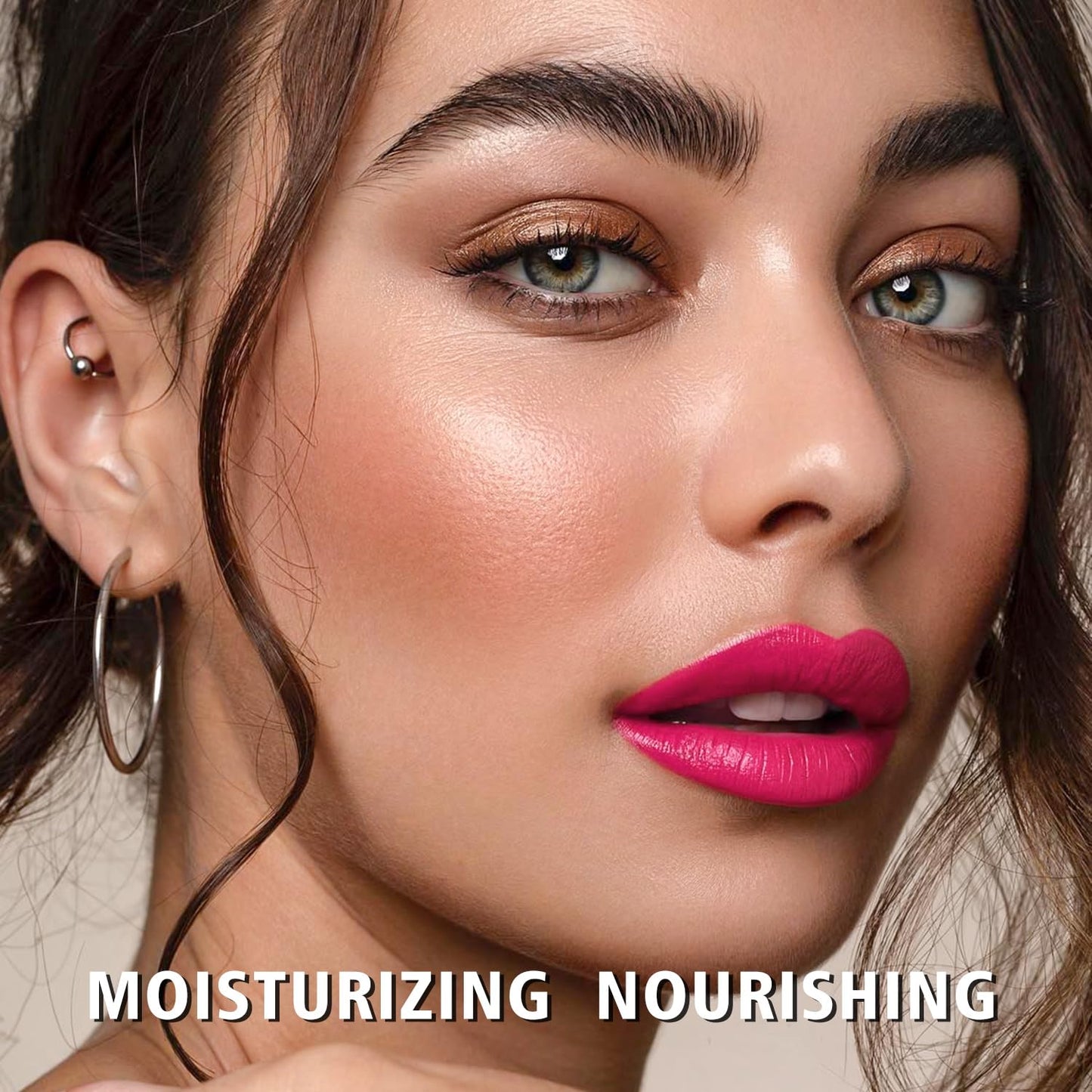 3Pc Moisture Lipsticks for Women Nude Pink Hot Pink Lipstick Hydrate Tinted Lip Balm for Dry Cracked Lips Glossy Lip Color, MA55/62/56