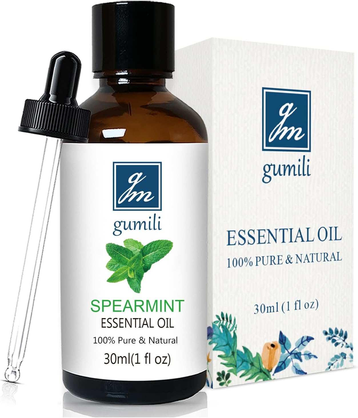 Spearmint Essential Oil 1 Oz, 100% Pure Natural Spearmint Oil, Refreshing Aromatherapy Essential Oils for Diffuser, Face, Skin, Hair Care