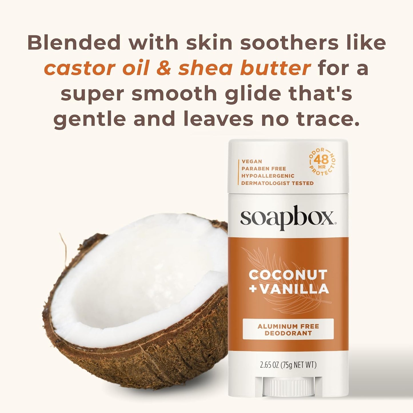 Soapbox Aluminum Free Deodorant, Bergamot & Citrus Scented Deodorant, Scented Aluminum-Free Natural Deodorants, 2.65oz