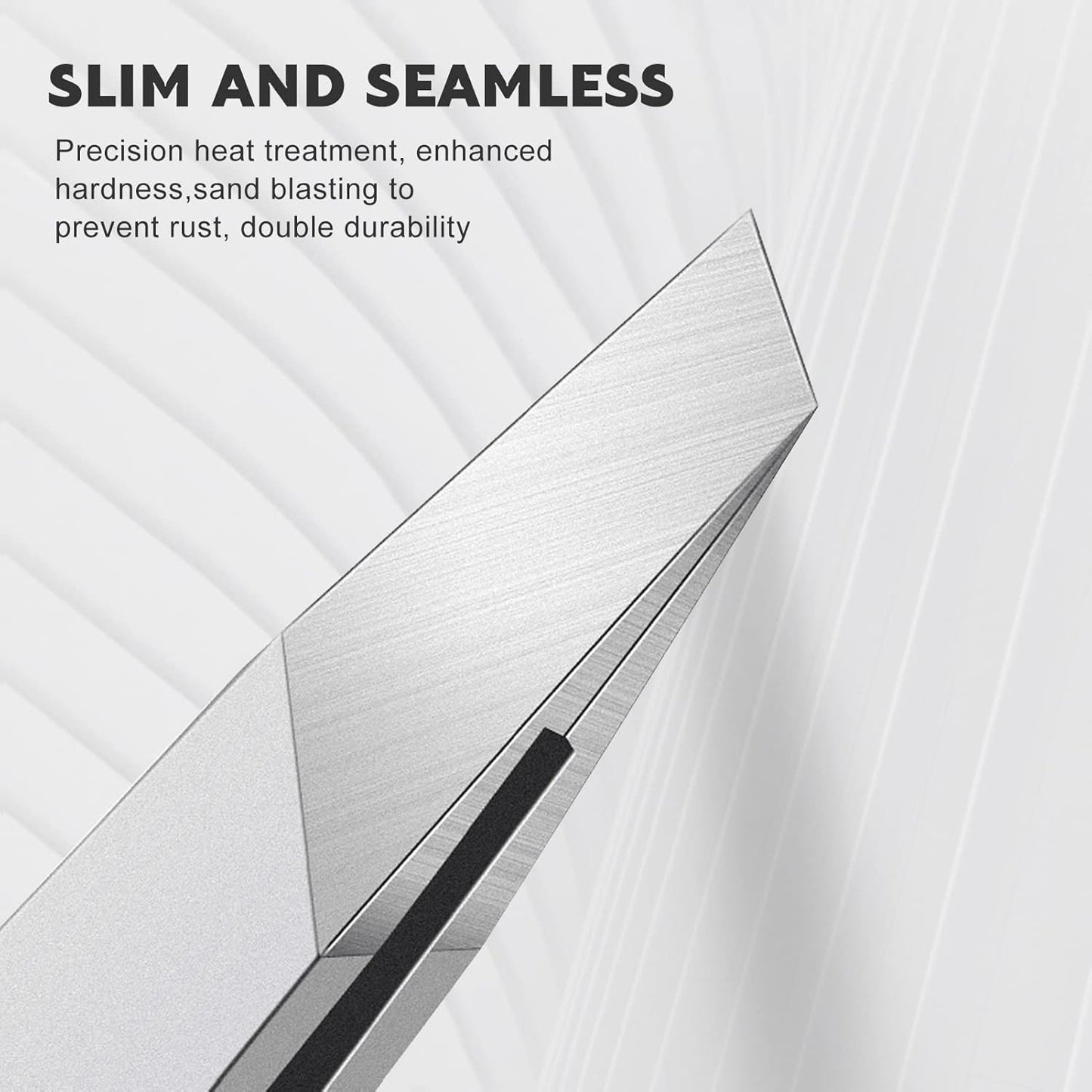 Tweezers Set - Professional Stainless Steel Slant Tweezers, Precision Tweezers Set for Shaping Eyebrows, Great Beauty Tools for Facial Hair, Ingrown Hair, Blackhead Removal(2Pcs Slant Tweezer)