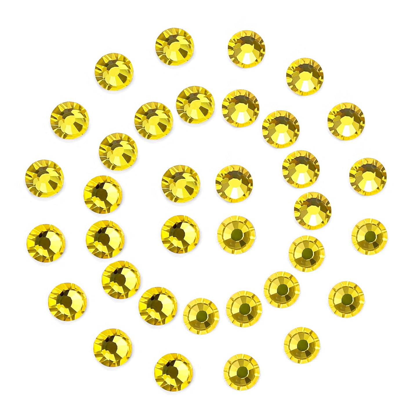 1440Pcs Lemon Yellow Crystal Rhinestones,Glass Flatback Rhinestones Gemstones Small for Nail Face Makeup Art Crafts Clothes Decoration -(SS6, 2.0mm,Lemon Yellow)