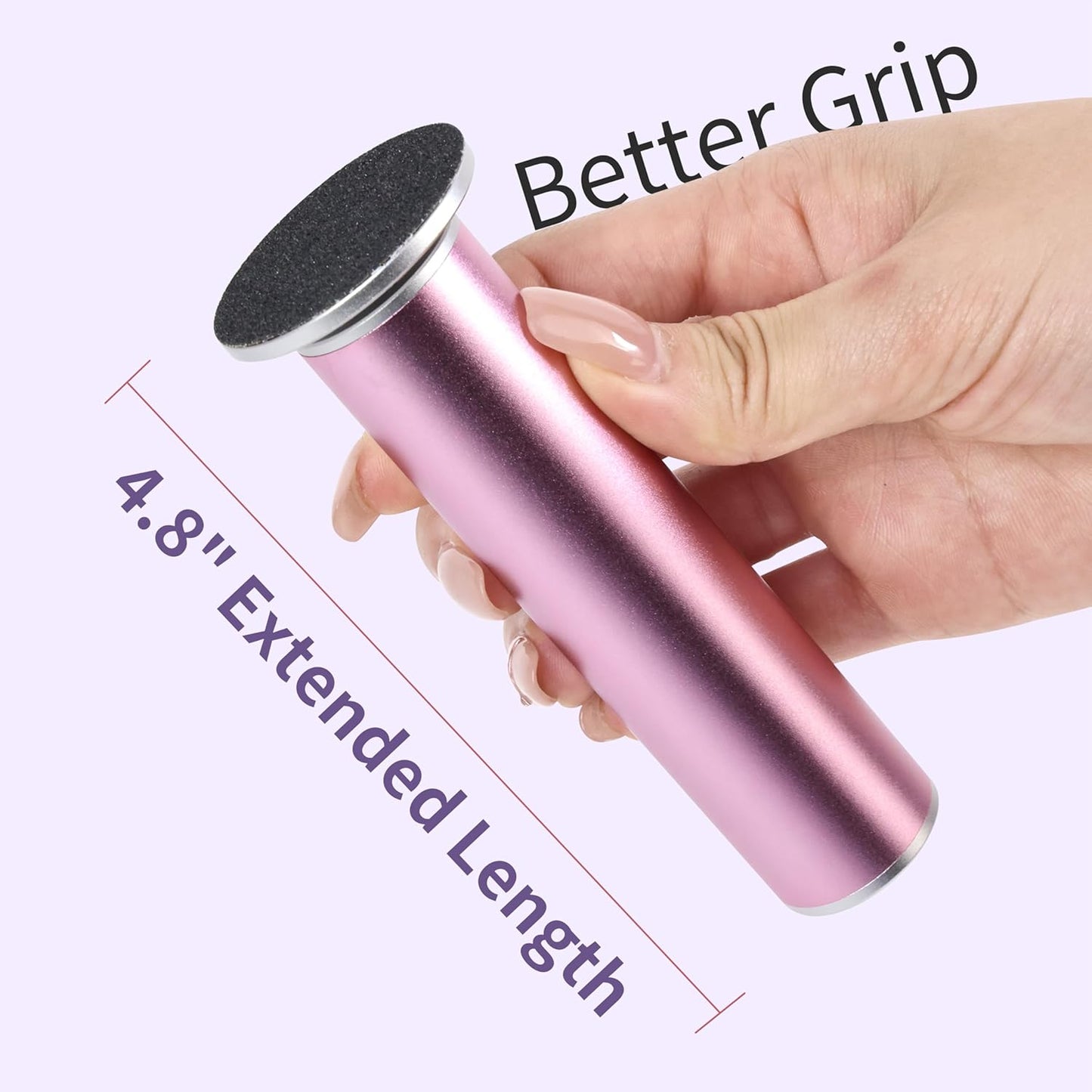 Electric Foot Callus Remover with 120pcs Sandpaper Discs(3 Sizes), Professional 800RPM Aluminum 4.8 Inches Callus Remover for Feet, Stepless Speed Control Foot File for Dead Skin (Black)