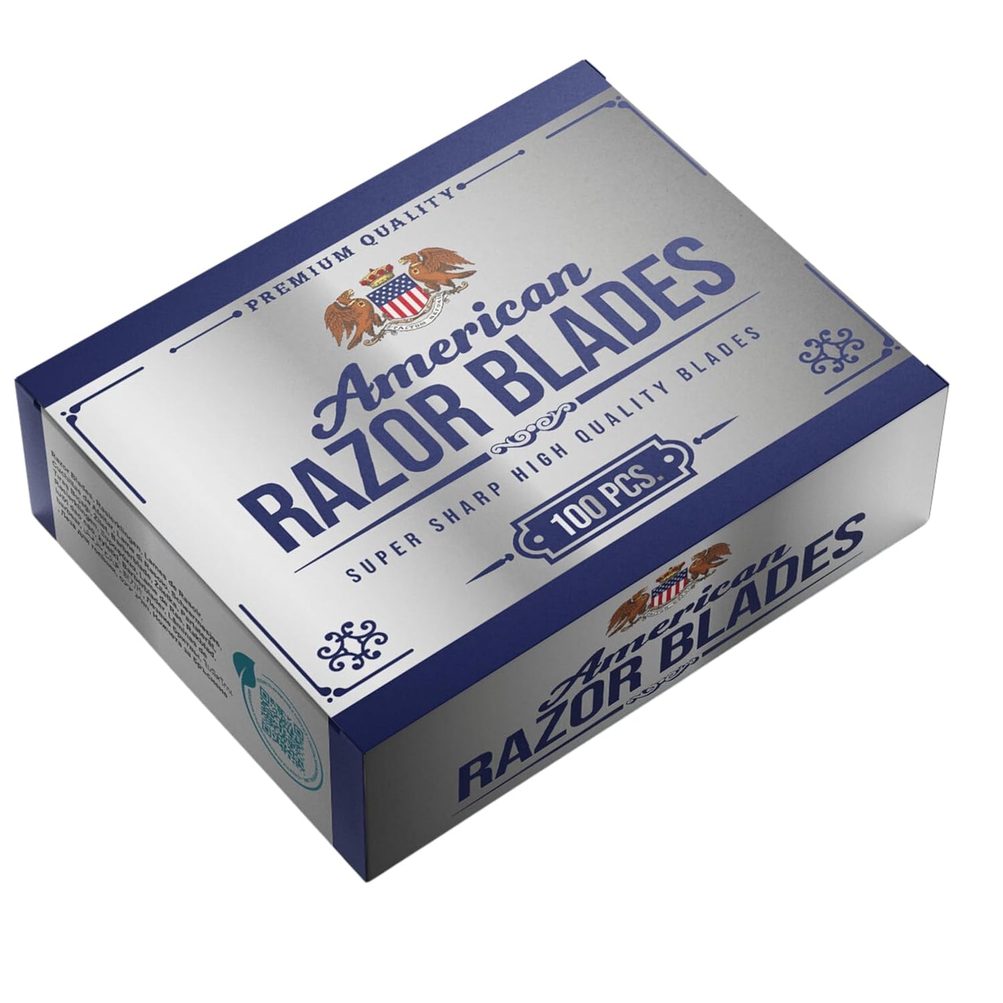 American Razor Blades by The Shave Factory - Super Sharp Double Edge Razor Blades, Japanese Steel, New Value Pack (100)