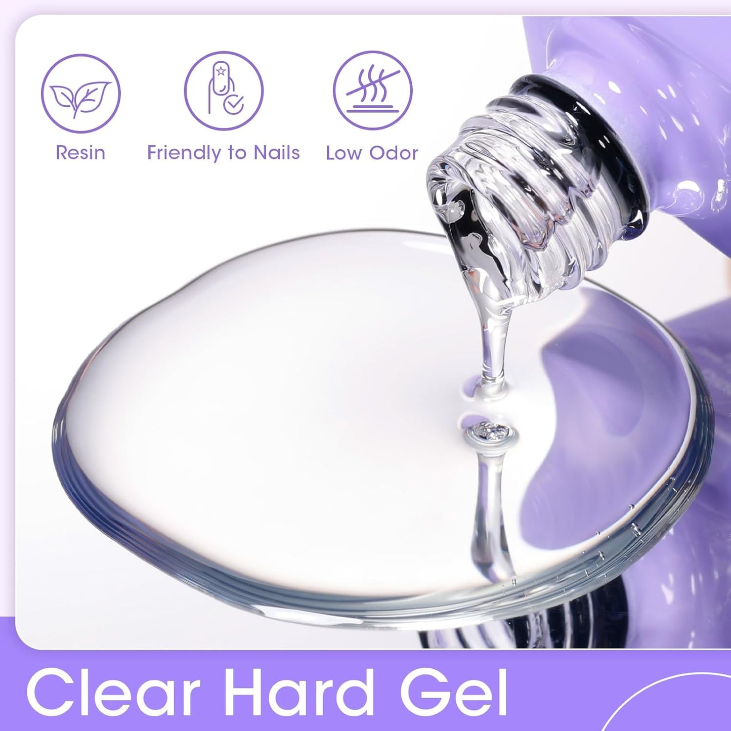 GELLEN Builder Gel for Nails, 18ml Clear Nail Extension Hard Gel in Bottle, Soak off Long Lasting U V Cured Nail Strengthener for Salon Quality Nail Art