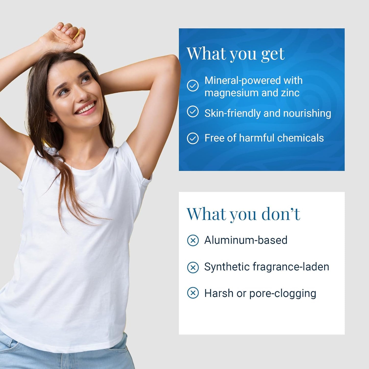 Ancient Minerals Natural Deodorant Cream – Sage & Coriander Scent, Aluminum-Free, Vegan Deodorant for Women and Men with Magnesium, Zinc & Vitamin E, for Sensitive Skin, 2 oz