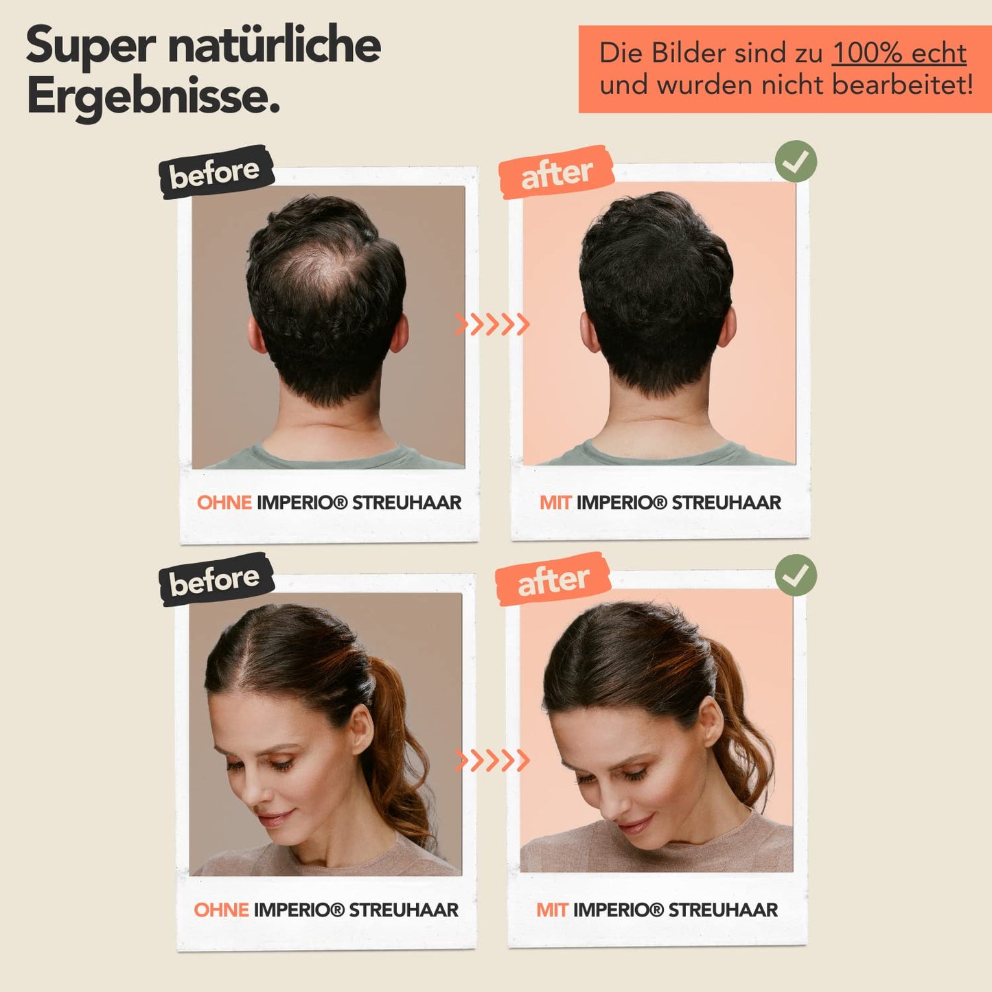 IMPERIO Hair Building Fibers for Thinning Hair - 26g Premium Hair Fibers for Women & Men in Hairdresser Quality - Hair thickening in less than 20 seconds (Light Blonde)