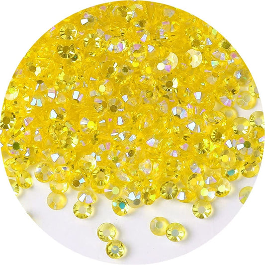 720 Pcs SS30 6mm AB Flatback Rhinestones for Nails Art Crafts Transparent Glitter Round Gems Crystals DIY Clothes Shoes(Clear Citrine AB)