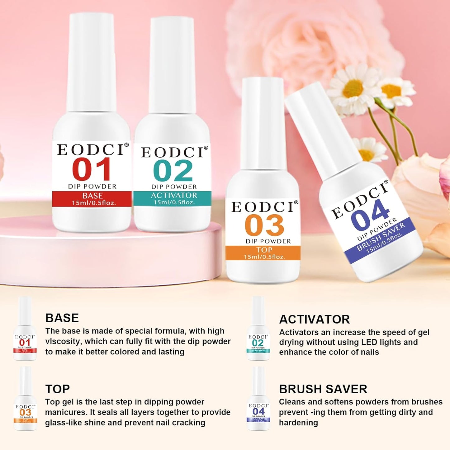 Summer Dip Powder Nail Kit Starter, 20 Neon Bright Blue Yellow Colors with Dipping Powder Base/top Coat Activator Liquid Set No Needed Nail Lamp Curing for French Nail Art Salon DIY Home