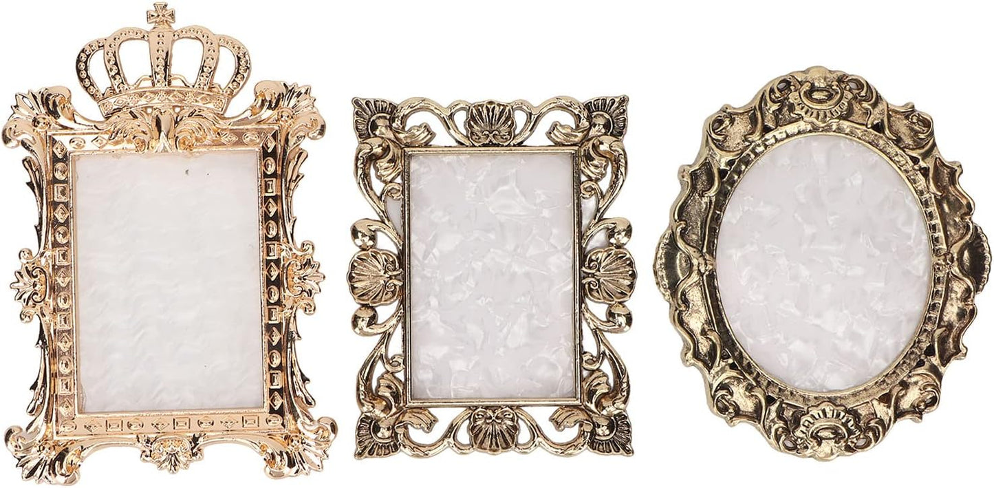 Nail Art Resin Palette,3pcs Vintage Nail Art Palette Multi Functional Display Mixing Nail Coloring Palette Nail Polish Color Mixing Palette for Makeup Gold Copper Color