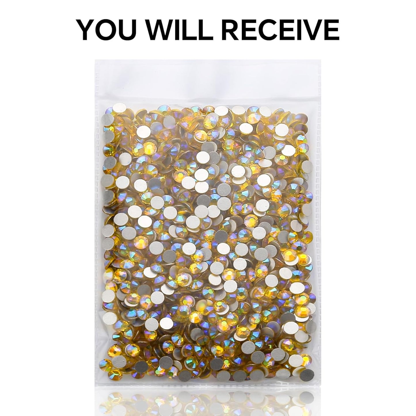 288Pcs Lemon Ab Crystal Rhinestones,Glass Flatback Rhinestones Gemstones for Nail Face Makeup Art Crafts Clothes Decoration -(SS30,6.5mm,Lemon Ab)