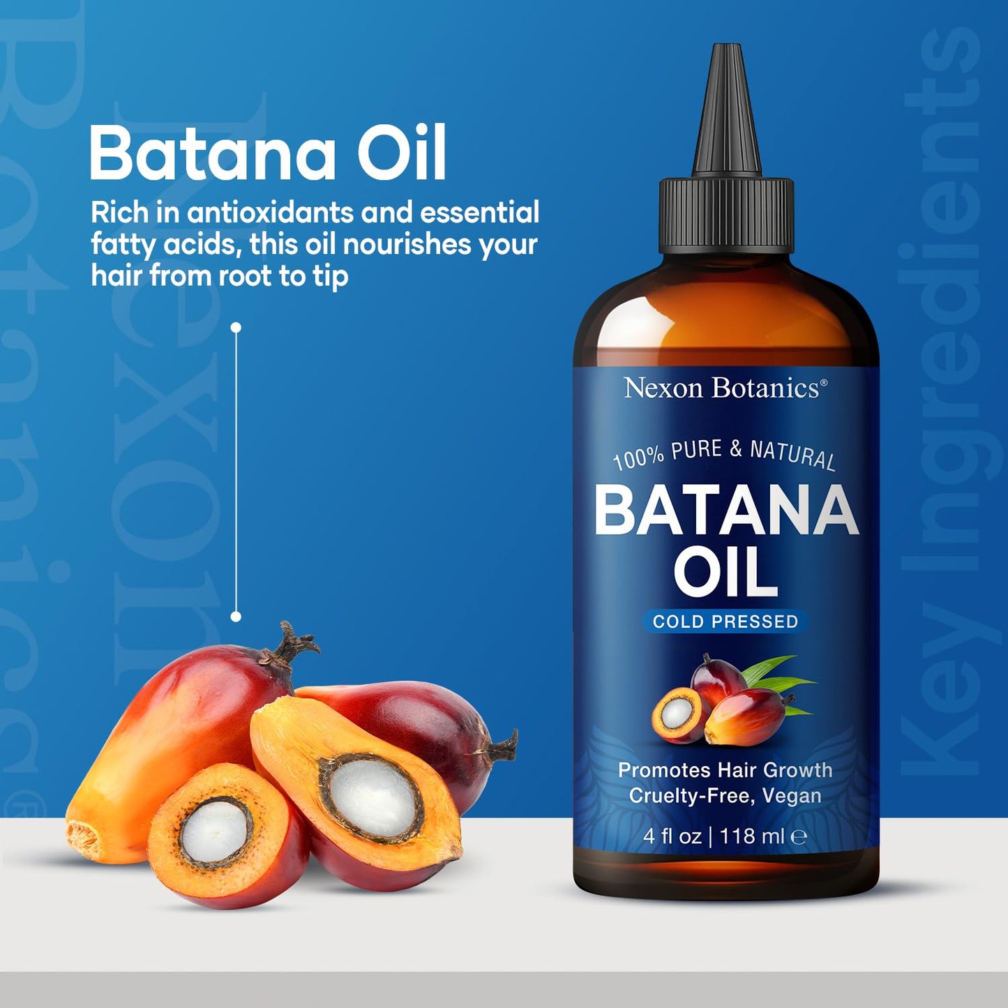Raw Batana Oil for Hair Growth 4 fl oz - 100% Pure, Natural, Cold-Pressed Oil for Hair, Skin, Face & Lashes - Aceite de Batana