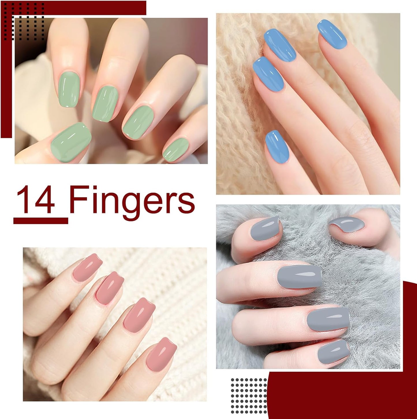 SILPECWEE Nail Stickers Full Nail Wraps (20 Sheets, Light Color), Self Adhesive Nail Polish Strips, Gel Strips Manicure Design, Fingernail Sticker Nails for Women with File