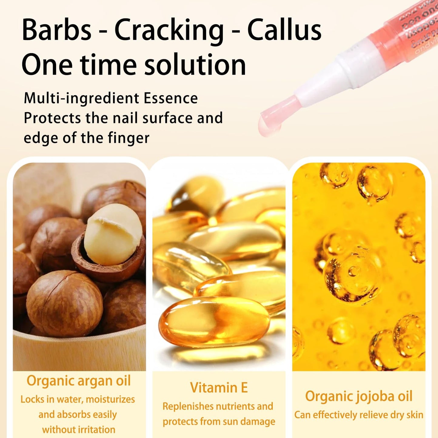 2pcs Cuticle Oil Pen Nourishing for Nails Hydrating Nail Cuticle Oil Pen and Cuticles Moisturizing Nail Care Products (Honey and Olive)