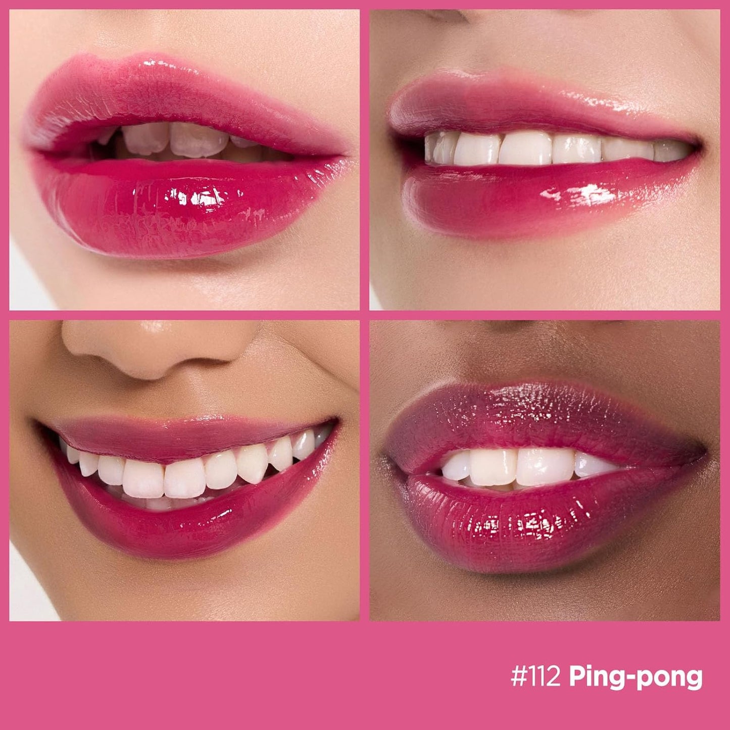 Laka Fruity Glam Lip Tint Mini, Glowing Lip Stain with Wide Color Spectrum, Hydrating & Lightweight Texture, Long-Lasting Bold Stain, Non-Sticky, Vegan, K-Beauty (#112 Ping-pong)