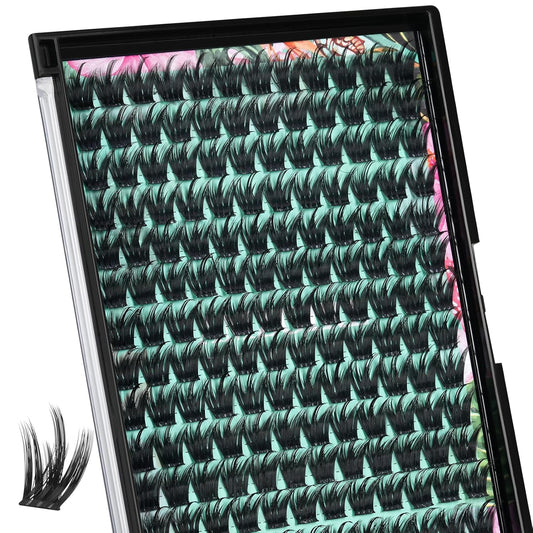 Lash Clusters Wet Look 168Pcs Eyelash Cluster Ultra-Thin Lash Band Eyelashes Extensions Spiky Anime Wide Span Lashes(Orchid,C-16mm)