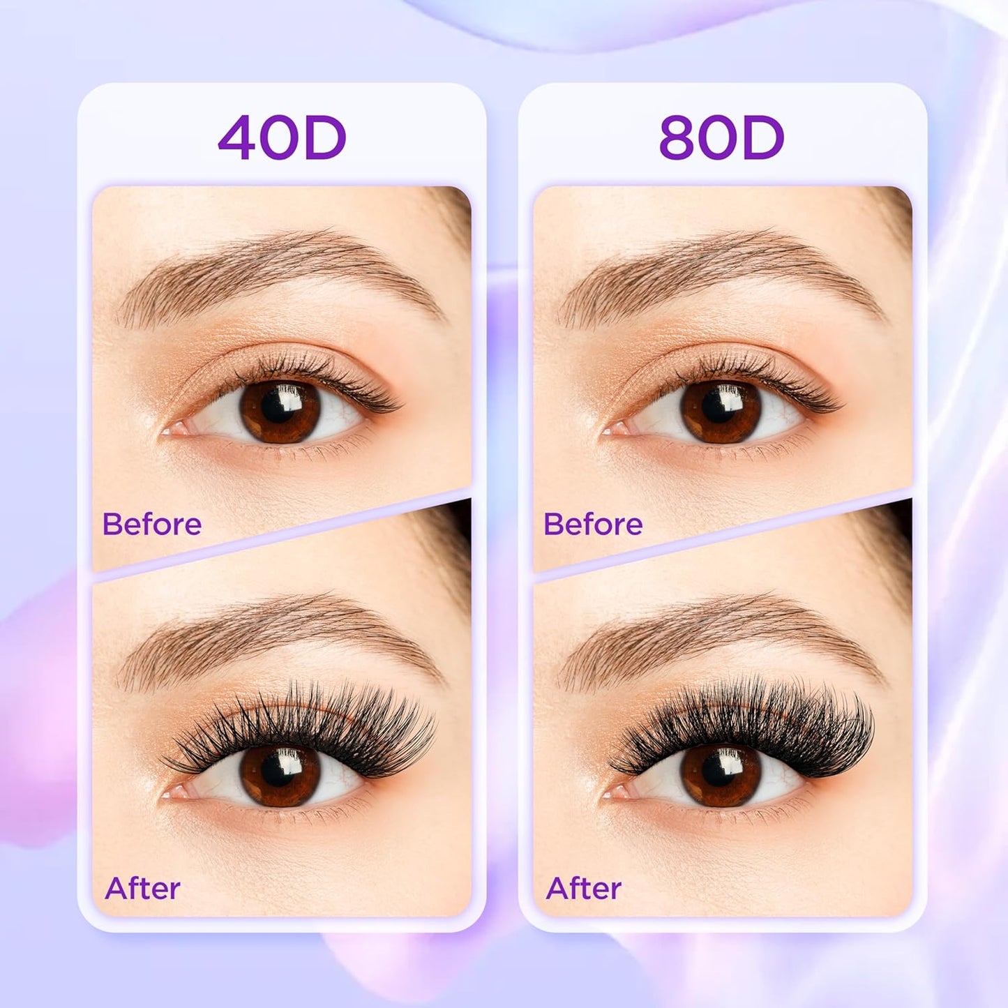 Lash Extension Kit DIY Lash Clusters Kit Eyelash Extensions Individual Lashes Extensions with (Lash Bond and Tweezers,280Pcs, 40D+80D,10-16mm)