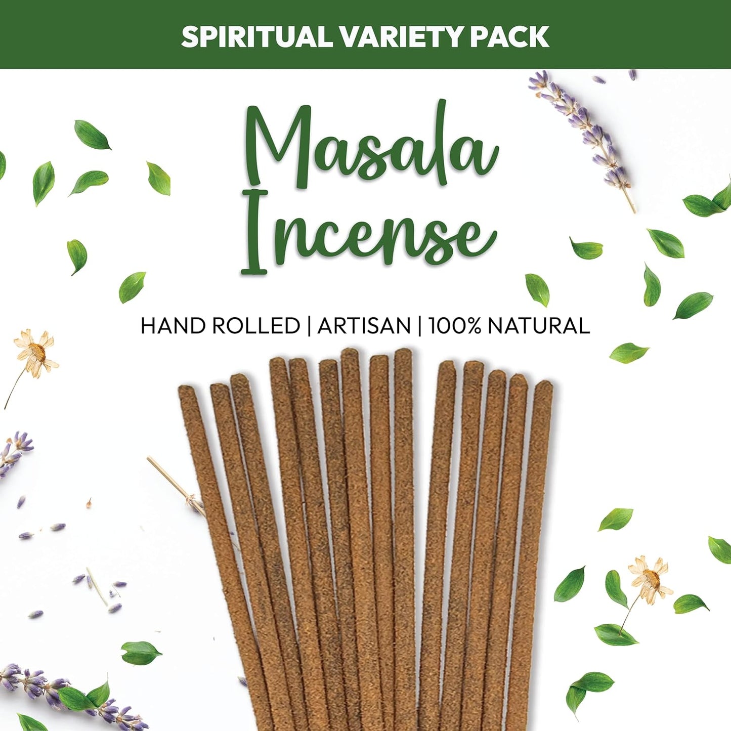 Cleansing Incense Sticks Variety Pack - 6 Masala Insenses - White Sage Incense, Lavender Incense, Myrrh Incense, Copal Incense Mexico & Palo Santo Incense Sticks | Inciensos para Sacar Malas Energias