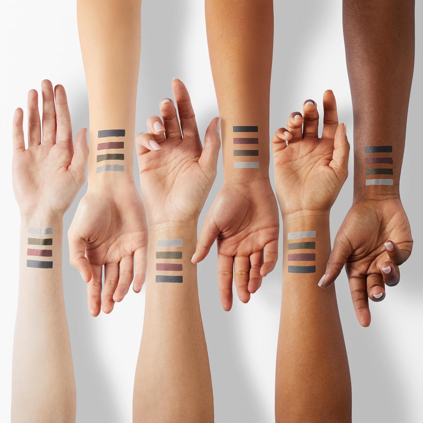 Kaely 4Pcs Black Brown Silver Gray Gel Eyeliner Pencil, Waterline Eyeliner for Older Women, Crayon Eye Liner Waterproof Smudge Proof, Smoky Eyeshadow Palette Halloween Makeup, lapiz de ojos