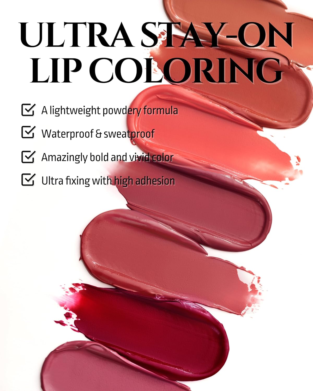 HEVVYMAKEUP Ultra Stay-On Lip Coloring Tint - Vibrant Matte Finish Lip Tint - Long Lasting Airy Weightless Lips with Perfect Fixing - Korean Lip Makeup, Metro Pink, 0.11oz.