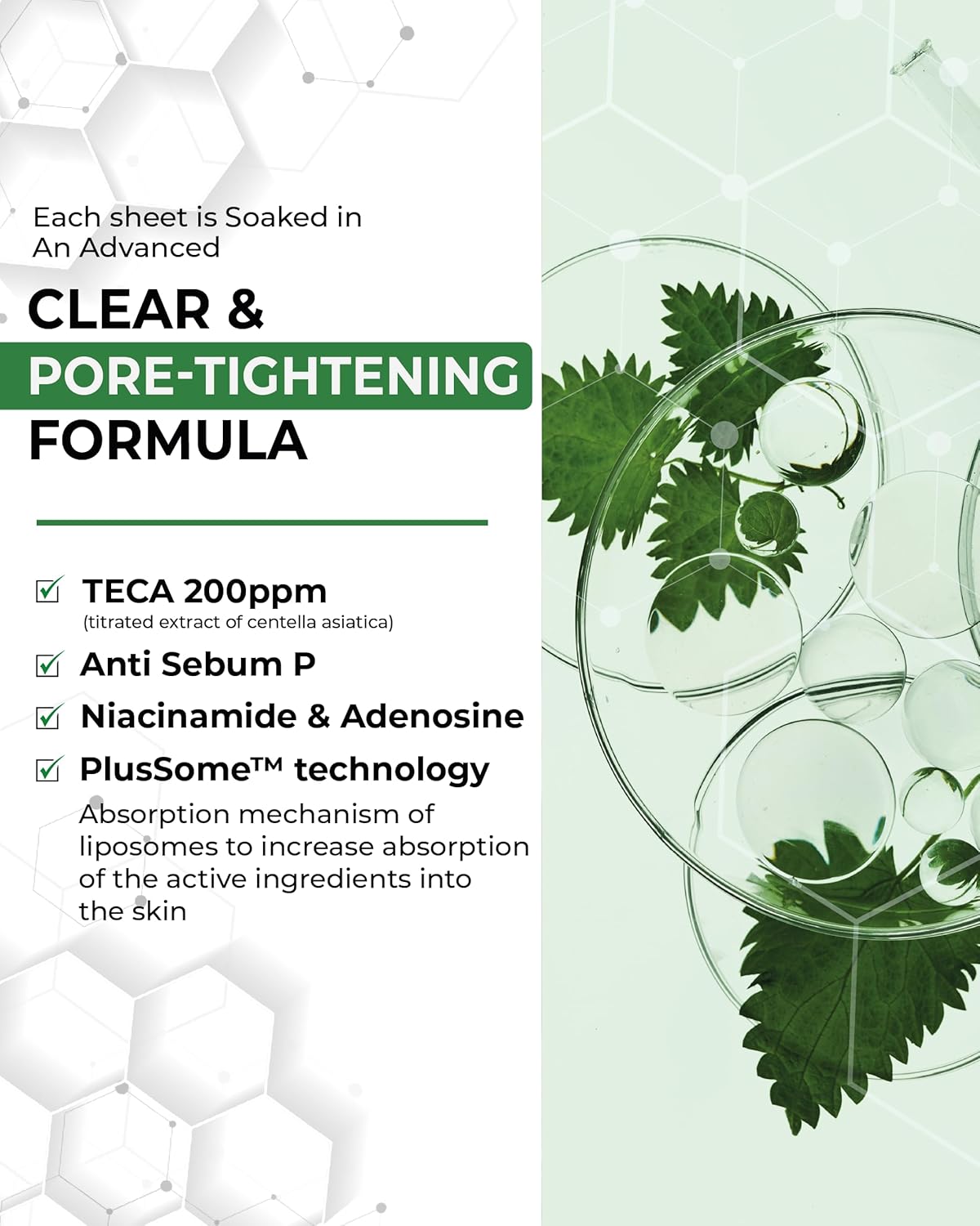 CENTELLIAN 24 Madeca Mask (Pore Tightening, 20pc) - Face Mask Sheet for Pore Minimizing, Sebum Control with Centella Asiatica, TECA, Niacinamide. Korean Skin Care for Men Women by Dongkook