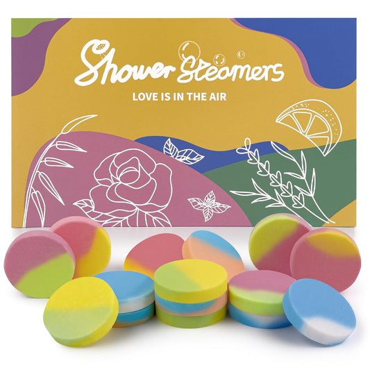 15PCS Shower Steamers Aromatherapy, Gifts for Women & Men Birthdays Christmas Adults Moms Natural Essential Oils, Stocking Stuffers Shower Tablets for Home SPA Self Care Relaxation Stress Relief
