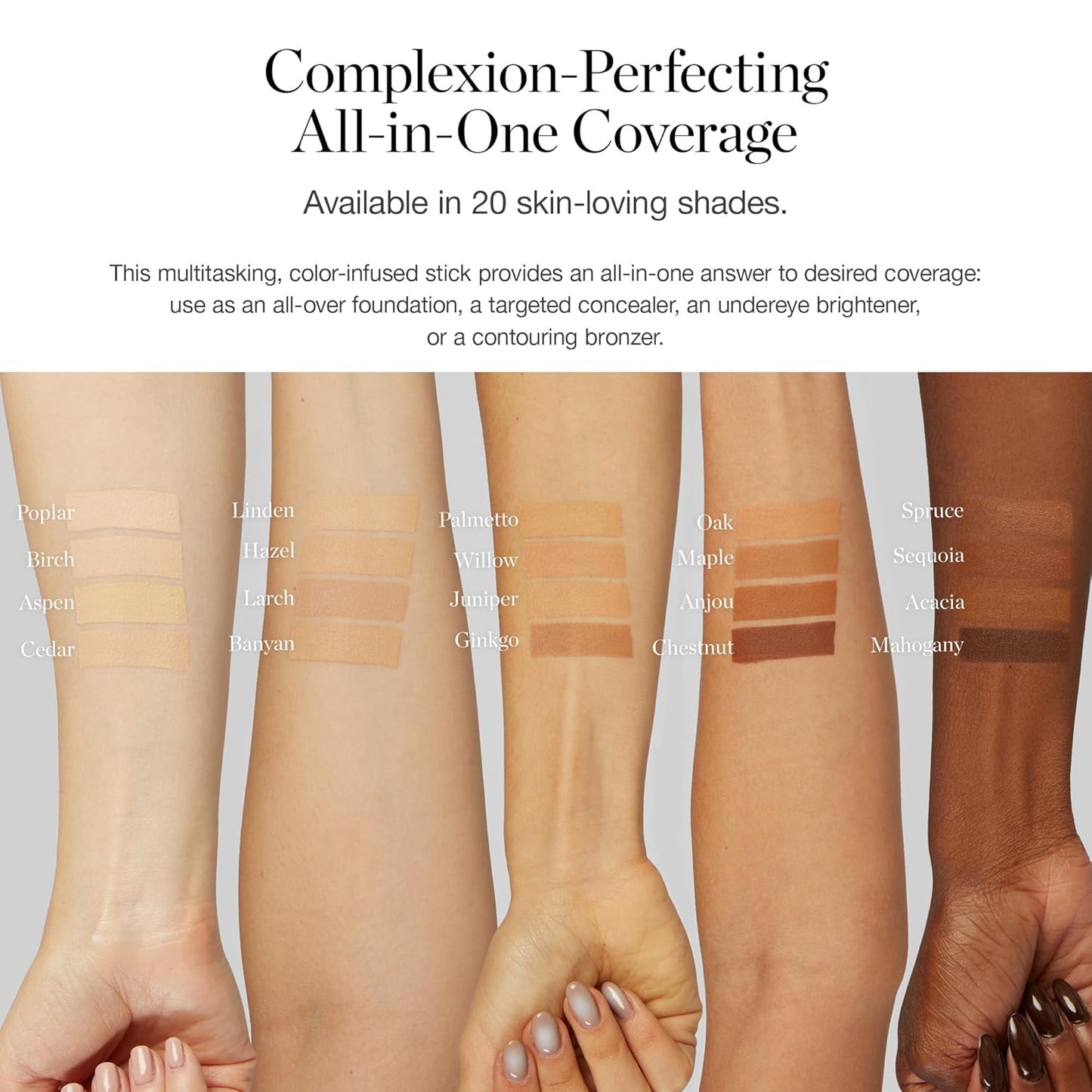 Ogee Sculpted Complexion Foundation Stick (Linden 1.25N Light Beige, Neutral Undertones) Full Coverage Foundation Makeup - Instantly Balance & Even Complexion - 70% Organic Ingredients