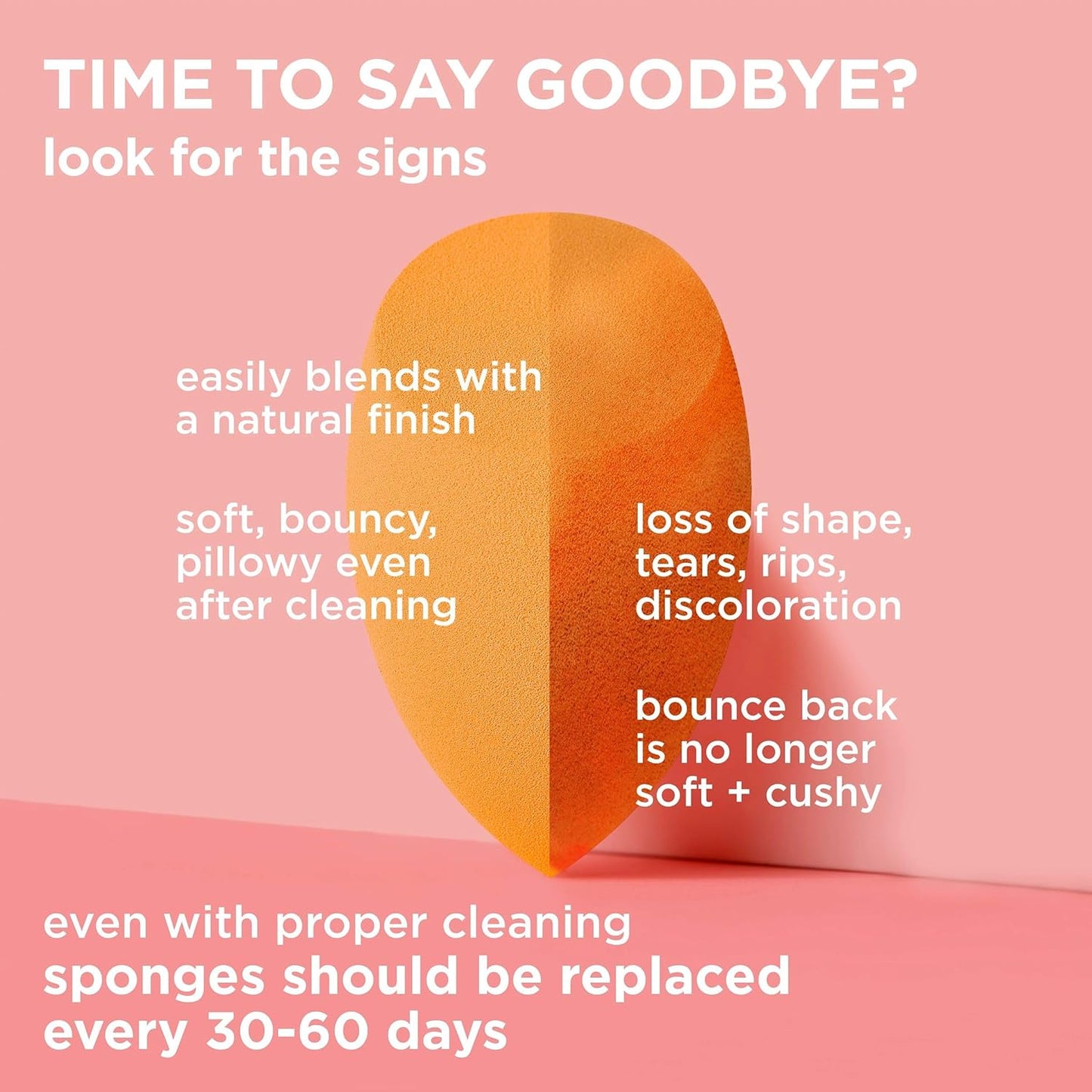 Real Techniques Miracle Complexion Sponge, Beauty Sponge For Makeup Blending & Foundation Application, Full Coverage, Streak-Free Professional Makeup Tool, Cruelty Free, Vegan, Latex Free, 2 Count