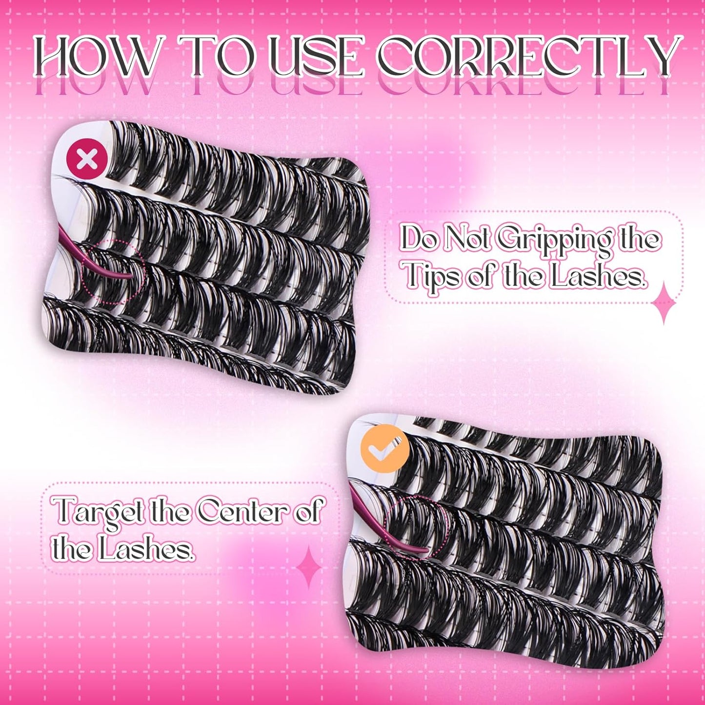 FADLASH Cluster Lashes D Curl Wispy Individual Lashes DIY Eyelash Extension Natural Look Reusable Fluffy Cluster Eyelash Extensions Self Application at Home (50D-0.07D-12-18MIX)