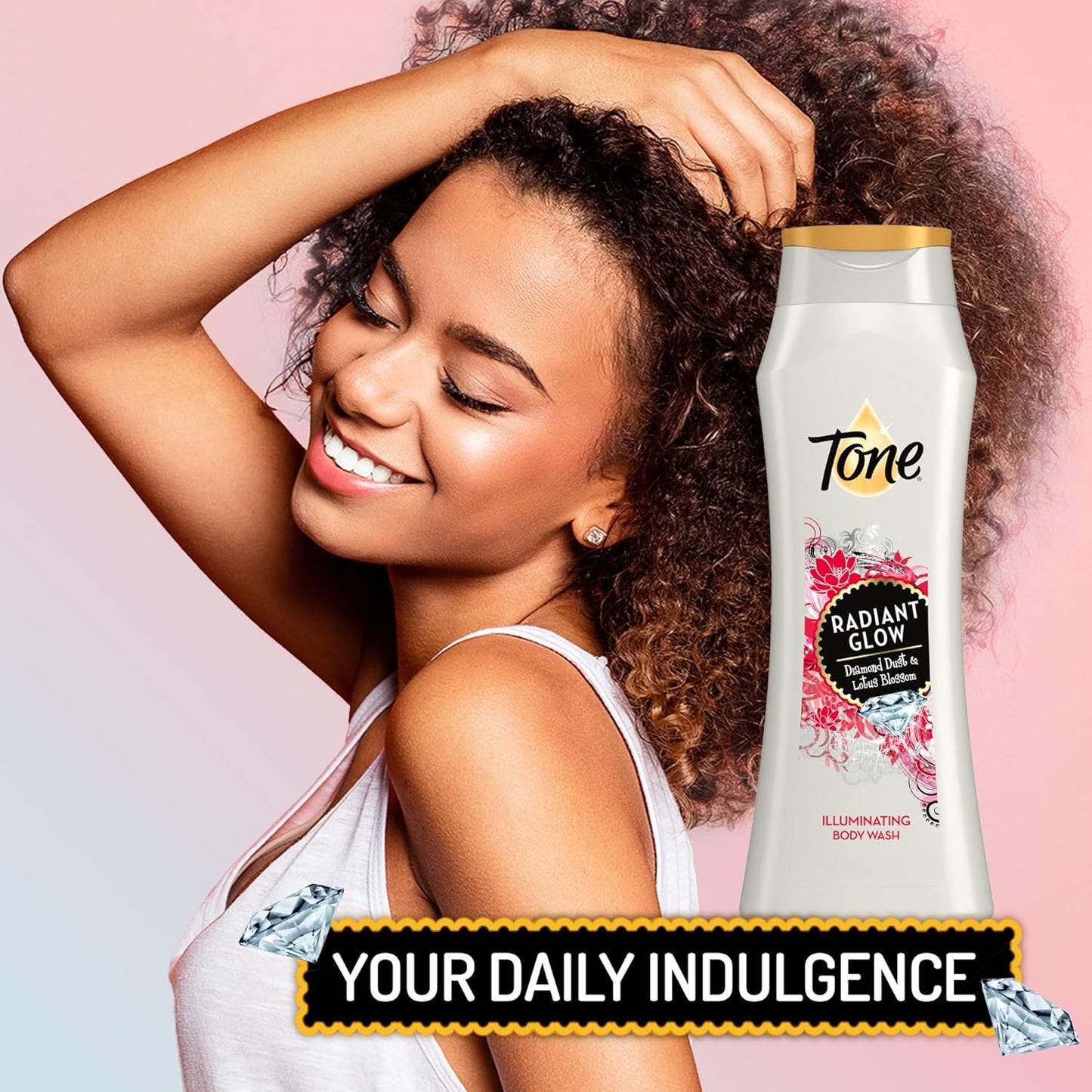 Tone Body Wash, Radiant Glow, 16 fl oz (Pack of 6)