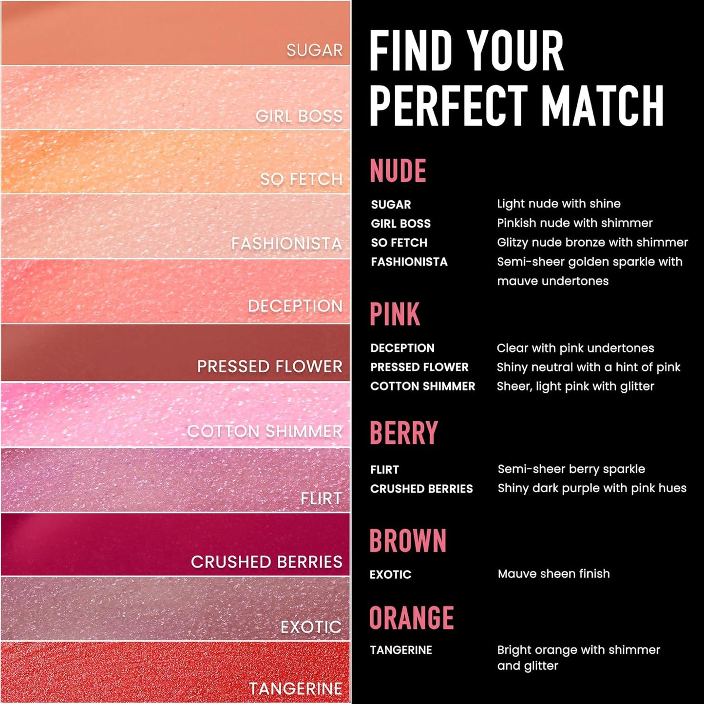 Frankie Rose Cosmetics Lip Gloss | Non-Sticky, Long Lasting, Bold Pigment & Hydrating, Deception Glossy, 20g