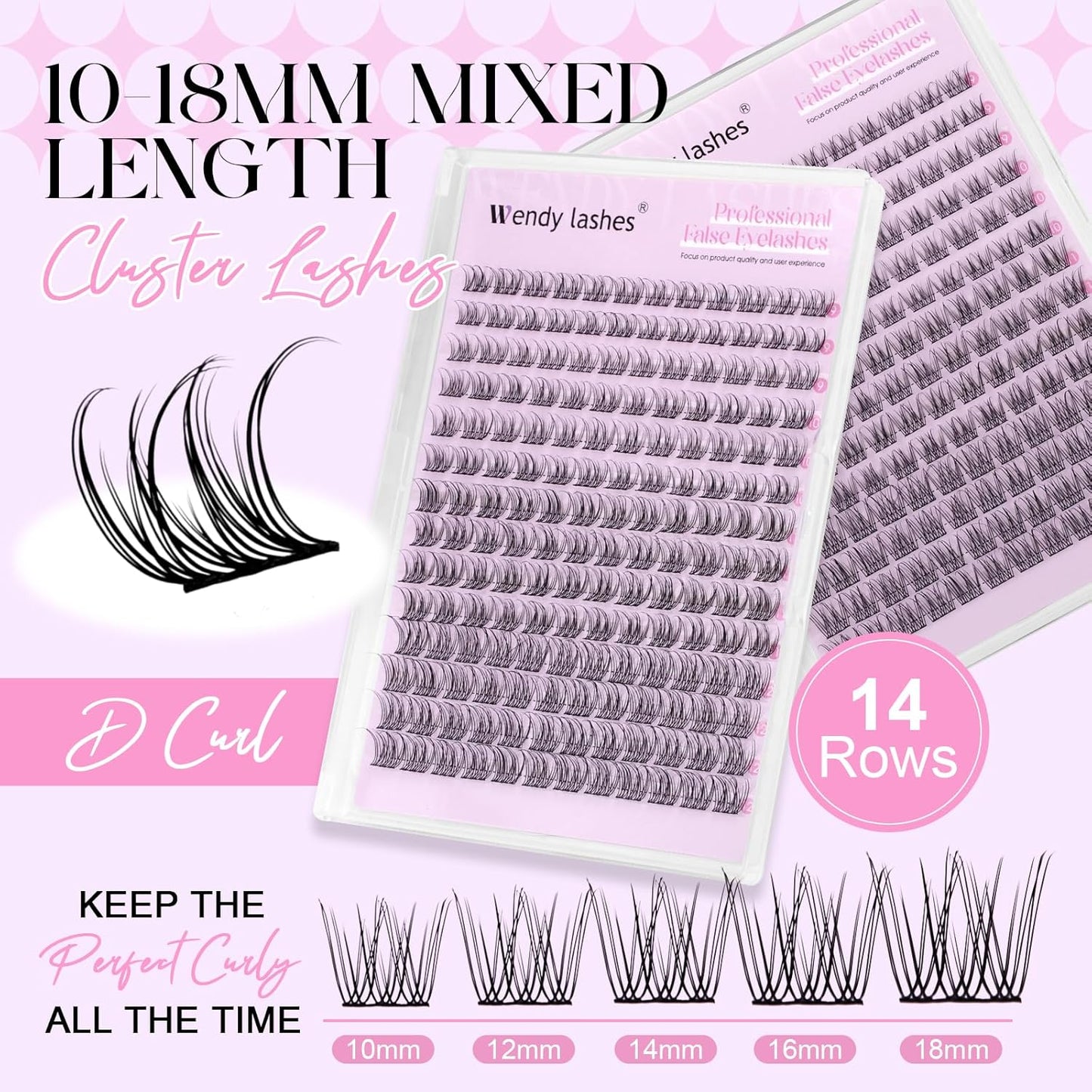 Nature Look DIY Lashes Individual Lashes Matte Black Cluster Eyelash Extensions Cluster Eyelashes,SLYW,9-12mm