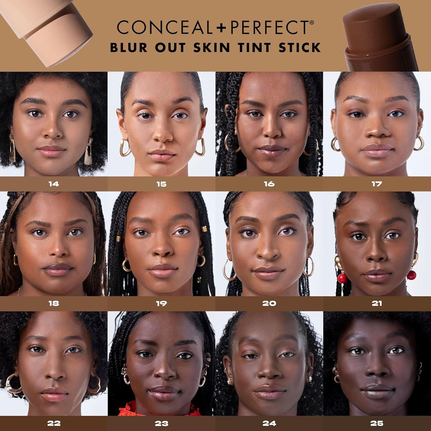 Milani Conceal + Perfect - Skin Tint Stick, Blur Out Tinted Moisturizer Makeup, Shade 016