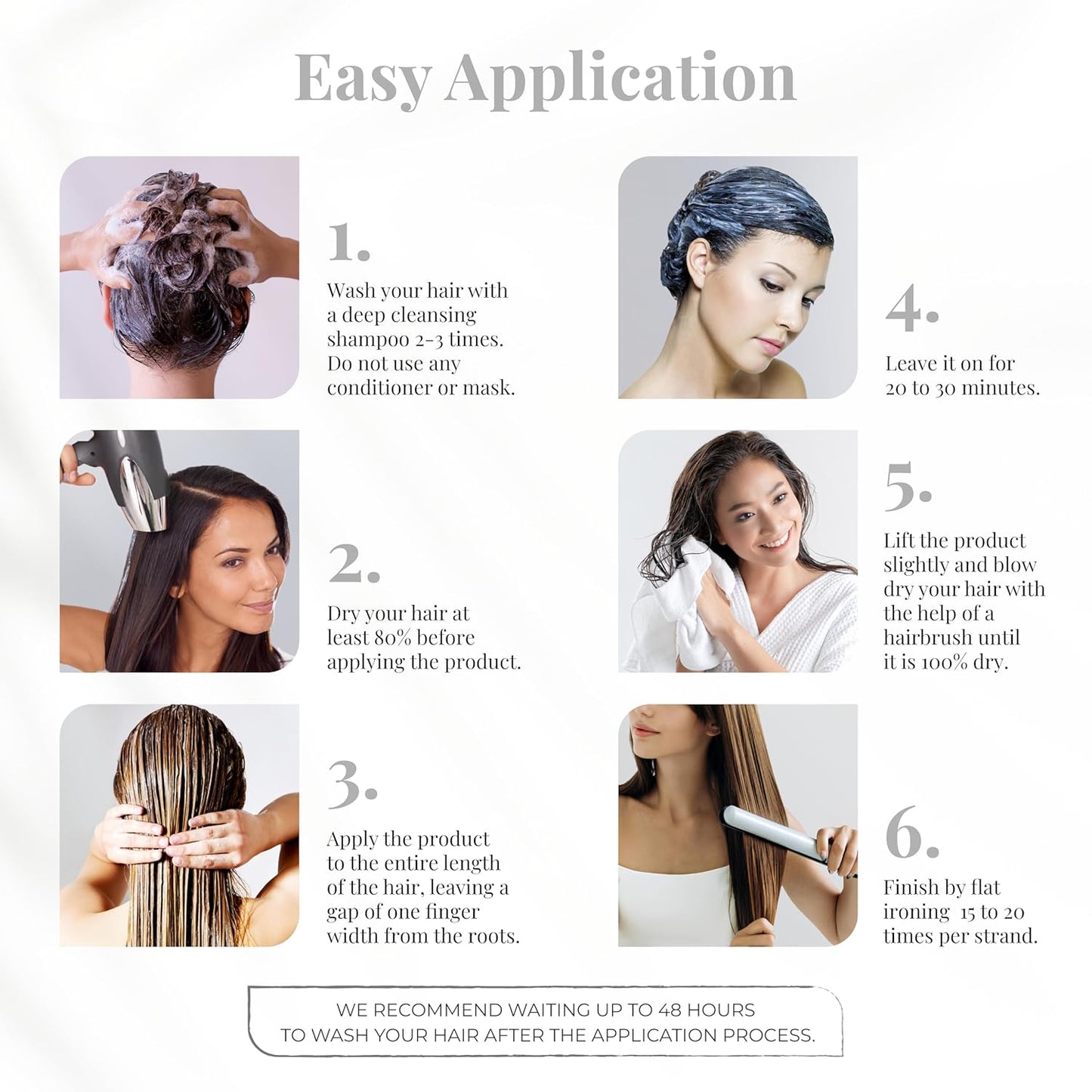 Expert Hair Sensation Keratin Hair Treatment Brazilian 100ml + Deep Cleansing Shampoo 30ml - Anti Frizz, Brazillian Smoothing Keratin- Keratina Para Alisar El Pelo, Emulsion Zero Alisado –Complete Set