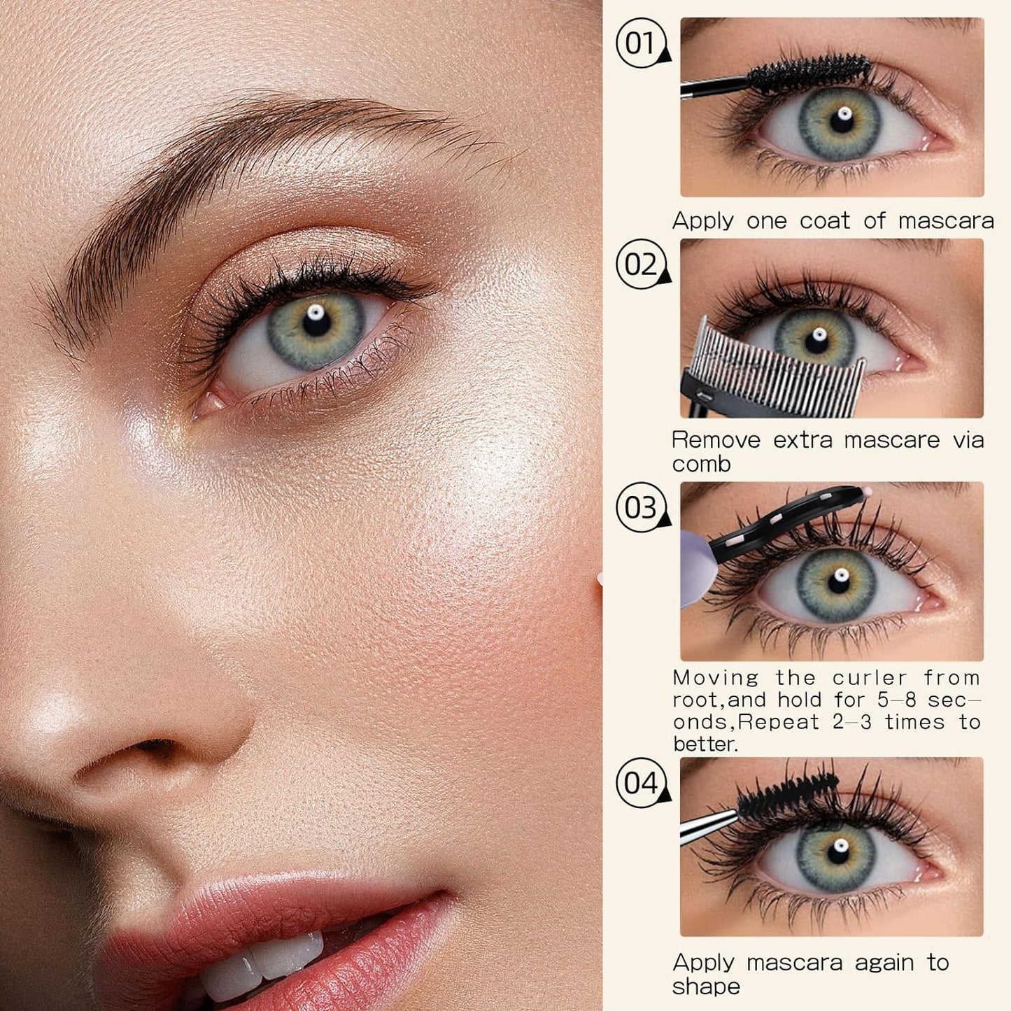 ZAPAL Heated Eyeash Curler, S600 Rechargeable Heated lash Curler, Intelligent Power Off Electric Eyelash Curler Heated Quickly 24 Hs Lasting Natural Makeup for Woman (Snow White/Silver, S600-148MM)