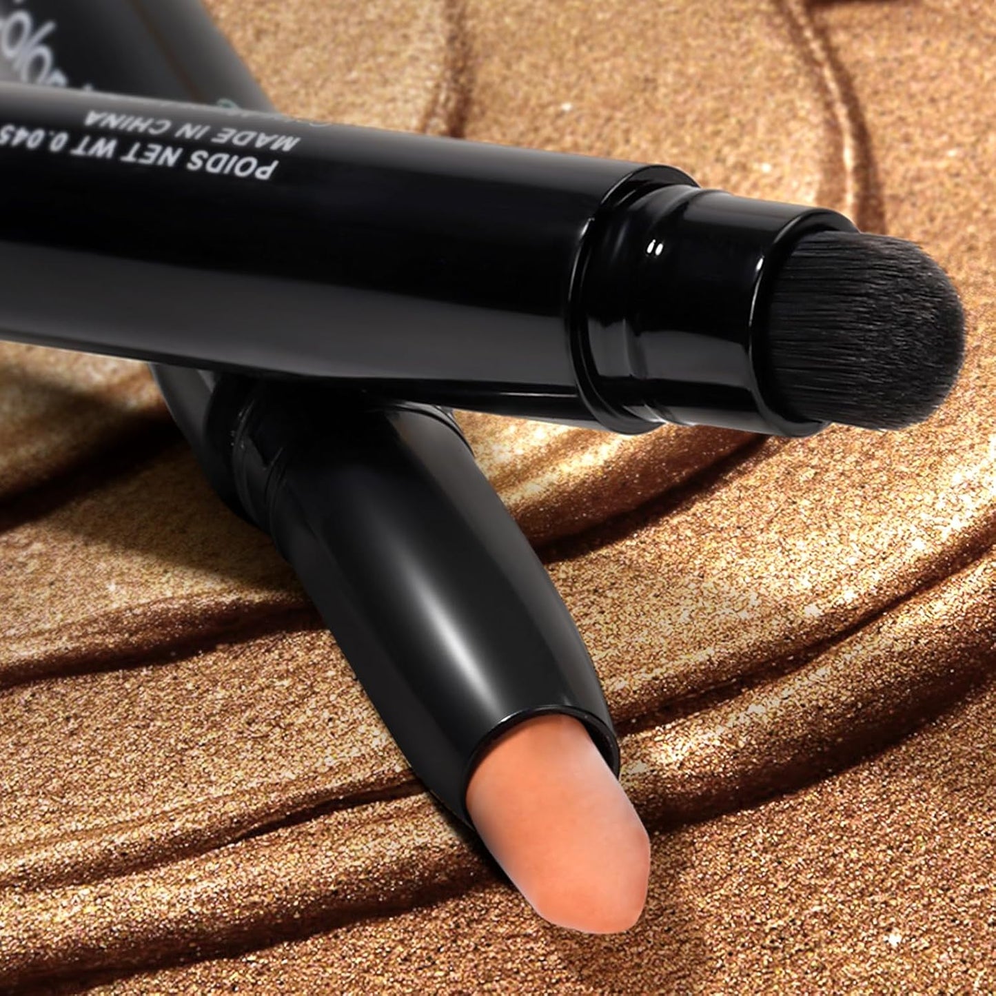 Longwear Cream Eye Shadow Sticks(41 Camel Matte), Smudge-Proof, Waterproof Eyeshadow,Silky Formula Glitter With Makeup Brush,Nude Eyeshadow Stick