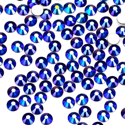 1440Pcs Jet Ab Crystal Rhinestones,Glass Flatback Rhinestones Gemstones for Nail Face Makeup Art Crafts Clothes Decoration -(SS20,4.8mm,Jet Ab)