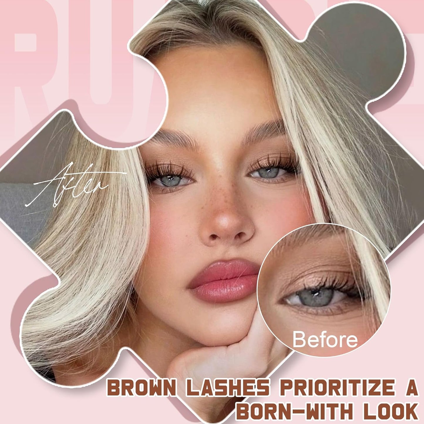 Brown Lash Clusters Invisible Band Eyelash Clusters Manga Cluster Lashes Natural Lashes Clusters C Curly 8-16mm Wispy Cluster Eyelash Extensions 168pcs DIY Individual Lashes by Ruairie