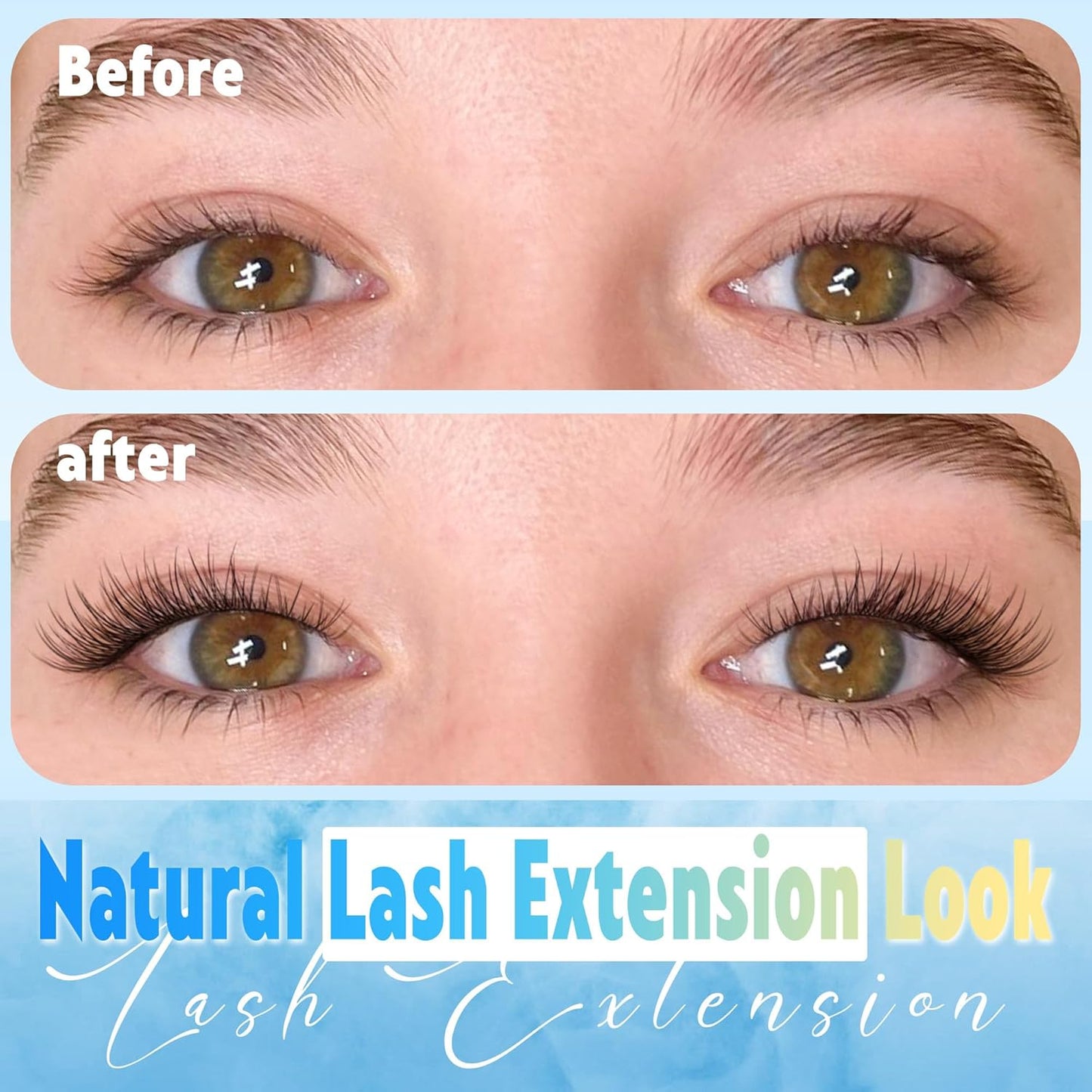 Natural Lash Extension Kit Cluster Lashes Kit Cluster Eyelash Extension Kit 220Pcs C-curly DIY Eyelash Extension Kit Short 10-14MM Individual Lashes Kit with Lash Remover by Newcally